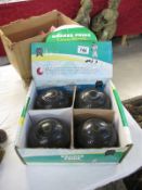 A box of Drakes Pride lawn bowls