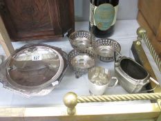 A quantity of silver plated items