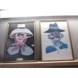 Two framed and glazed prints by Cesar Manrique