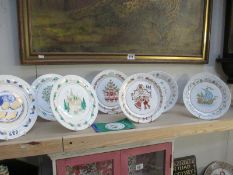 8 Spode Christmas collectors plates, dated 1970,