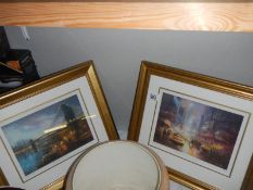 Two framed and glazed prints of New York scenes