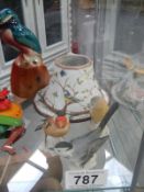 A collection of bird related items