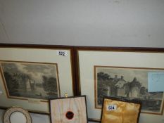 2 framed and glazed pictures of Scotney Castle