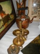 A collection of candlesticks,