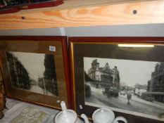Two framed and glazed photographs/prints High St Erdington and High St Aston