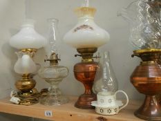 5 oils lamps and electric style oil lamps