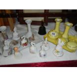2 vanity sets and quantity of china bells etc