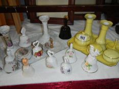 2 vanity sets and quantity of china bells etc