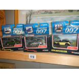 3 boxed James Bond 007 Corgi cars