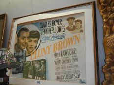 A framed and glazed movie poster for Cluny Brown