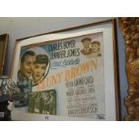 A framed and glazed movie poster for Cluny Brown