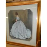 A framed and glazed picture of a Lady in Ball Gown