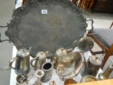 A quantity of silver plate items