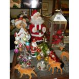 A quantity of Christmas decorations and items