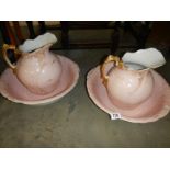 2 jug and bowl sets