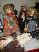 7 collectors dolls