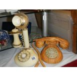 Two telephones