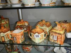 A collection of cottage ware items