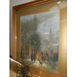 A framed and glazed print entitled