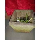 A stone planter