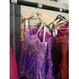 2 purple ball gowns