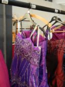 2 purple ball gowns