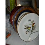8 cabinet and collectors plates