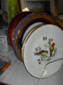 8 cabinet and collectors plates
