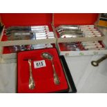 A quantity of cutlery sets