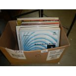 A box of LP records