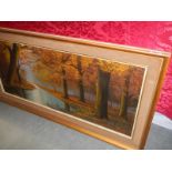 A framed oil on canvas Woodland scene