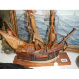 A model of a ship