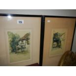 2 old framed and glazed prints by F Robson