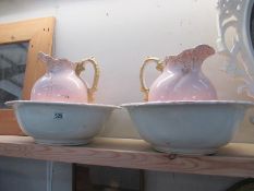 2 jug and bowl sets