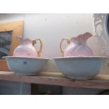 2 jug and bowl sets