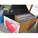 Two folders of LP records