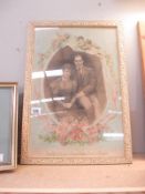 A framed and glazed Victorian / early 20th Century photograph of a lady and gentleman