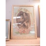 A framed and glazed Victorian / early 20th Century photograph of a lady and gentleman