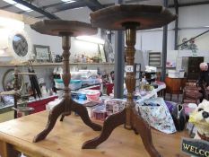 A pair of tripod wine tables