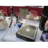 A quantity of glass items including boxed Edinburgh Crystal
