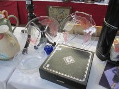 A quantity of glass items including boxed Edinburgh Crystal