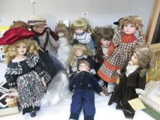 10 collectors dolls