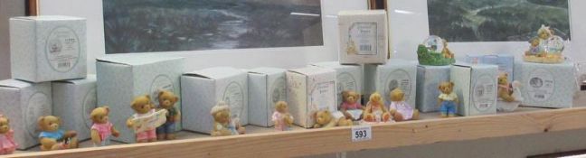 15 boxed Cherished Teddies figurines including waterballs,