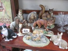 A collection of animal figurines including Tuskers
