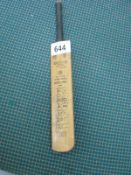 A miniature cricket bat Extra Special Australians