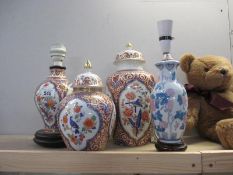 4 Oriental style vases,