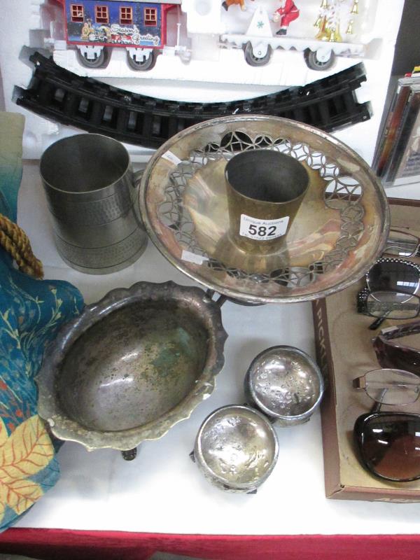 A collection of silver plate items etc