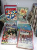 A collection of vintage children's annuals etc