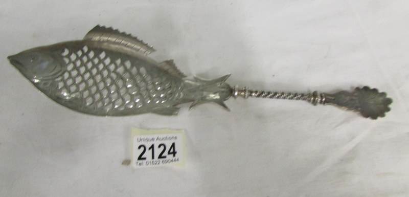 A Dutch silver fish slice.