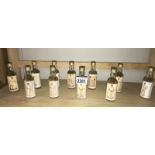 11 miniature bottles of Speyside whisky with cricket related labels